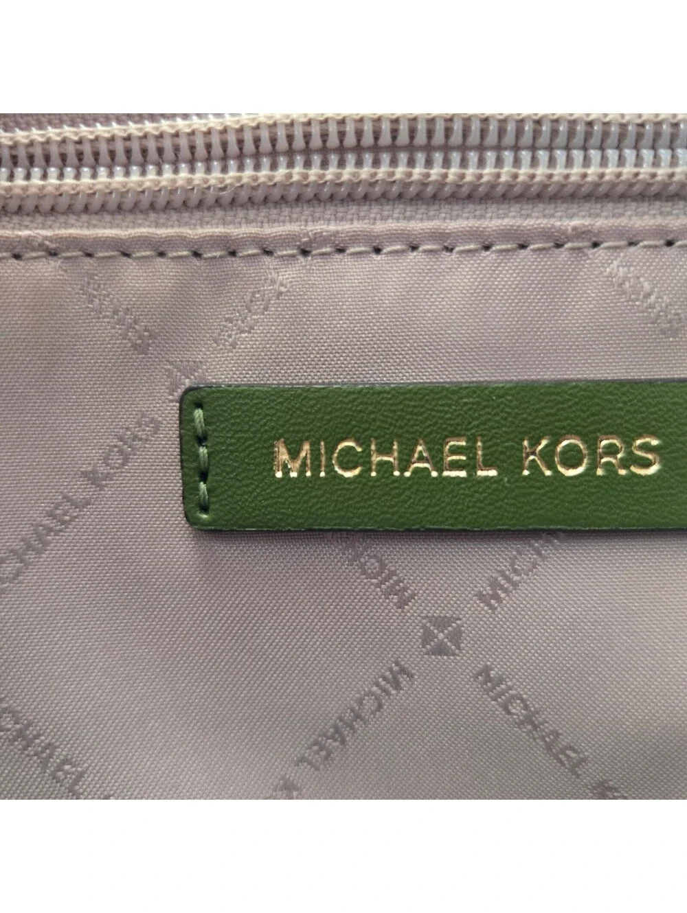 Michael Kors Olive Green Saffiano Leather Satchel Handbag with Detachable Strap